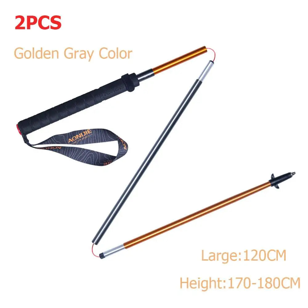 2pcs AONIJIE Z-Pole Folding Ultralight Quick Lock Trekking Poles Hiking Pole Race Running Walking Stick Carbon Fiber