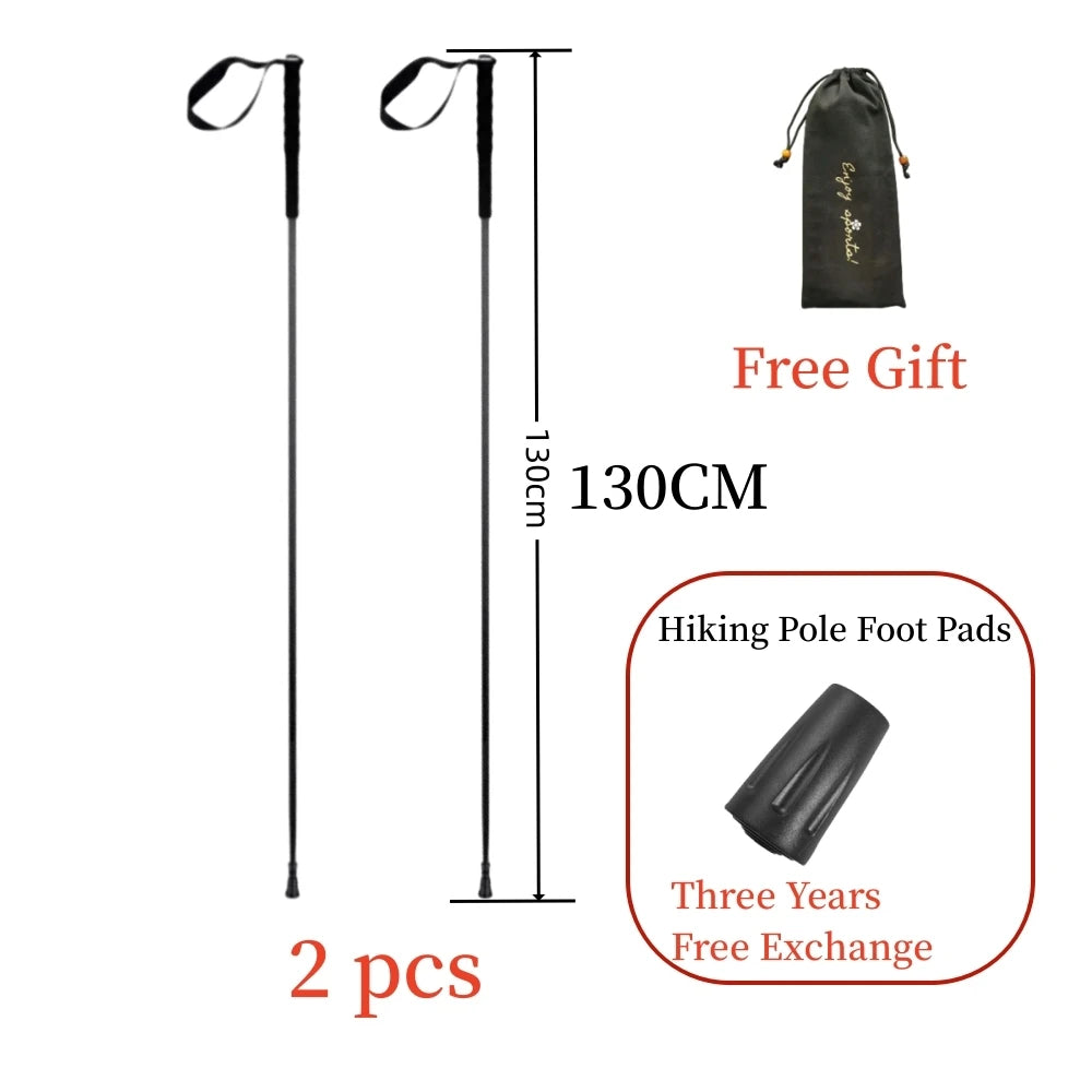Ultra Light Trekking Pole Carbon Folding Hiking Stick Collapsible Hiking Poles 115G Trekking Stick Walking Poles Walk