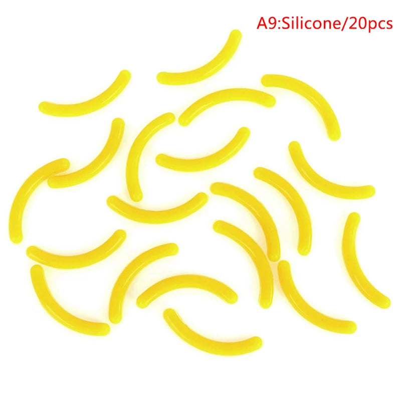 20Pcs Women's Fashion Refill Eyelash Curler Rubber Elastic Replacement Pad Silicone Gel Clip Pads Eye Makeup Tools