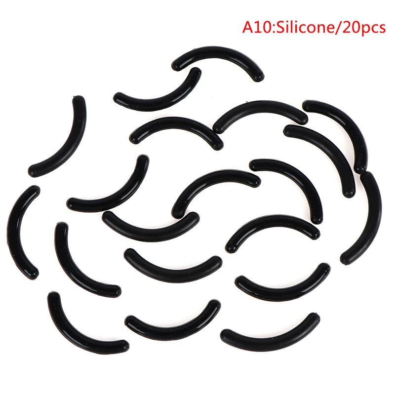 20Pcs Women's Fashion Refill Eyelash Curler Rubber Elastic Replacement Pad Silicone Gel Clip Pads Eye Makeup Tools