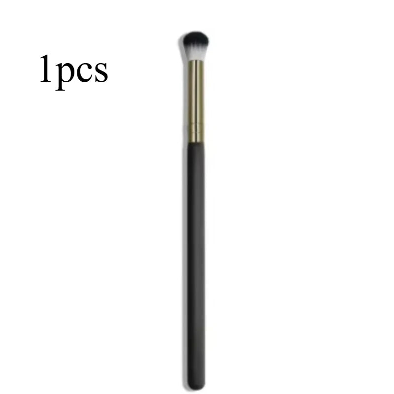 2 Pcs Soft Hair Eye Shadow Brush Black Gold Tube Double Hair Eye Smudge Brush Makeup Brush Makeup Tools Beauty Cosmetics