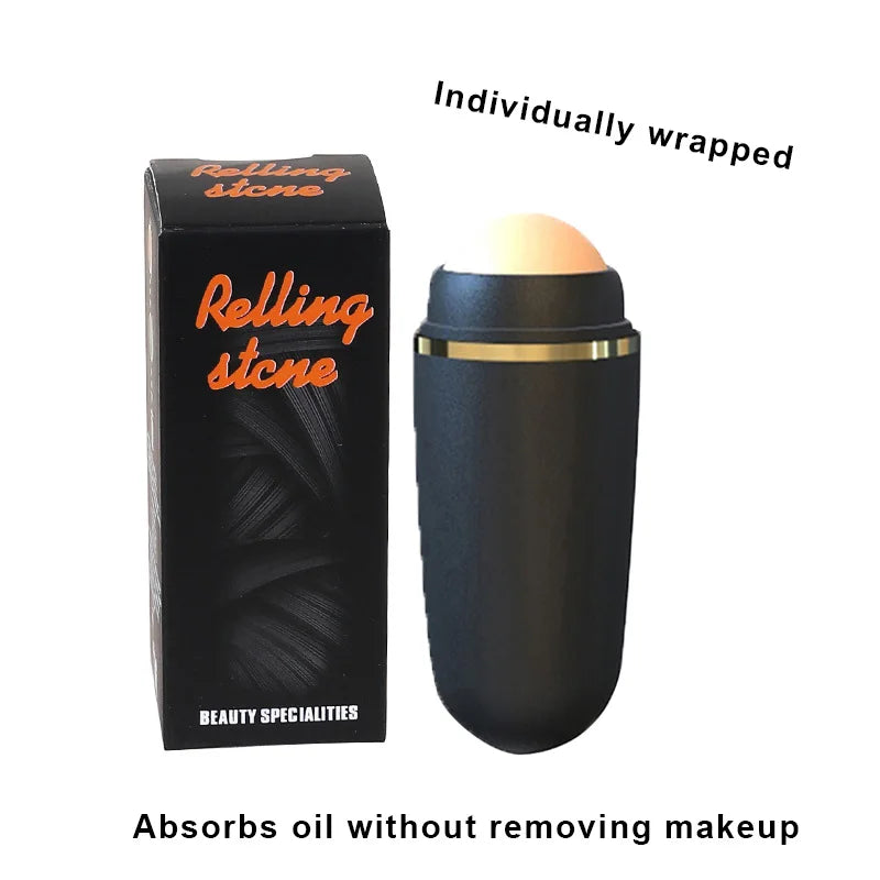 Face Oil Absorbing Roller Skin Care Tool Volcanic Stone Oil Absorber Washable Facial Oil Removing Care Skin Makeup Tools