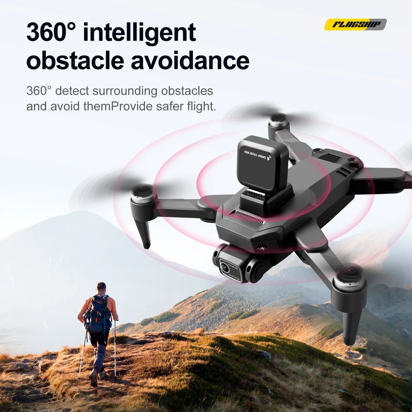 S109 MAX Drone 5G GPS Obstacle Avoidance Brushless Foldable Professional Dual 4K Camera Drone FPV Distance 1.2KM S109 Max Drone