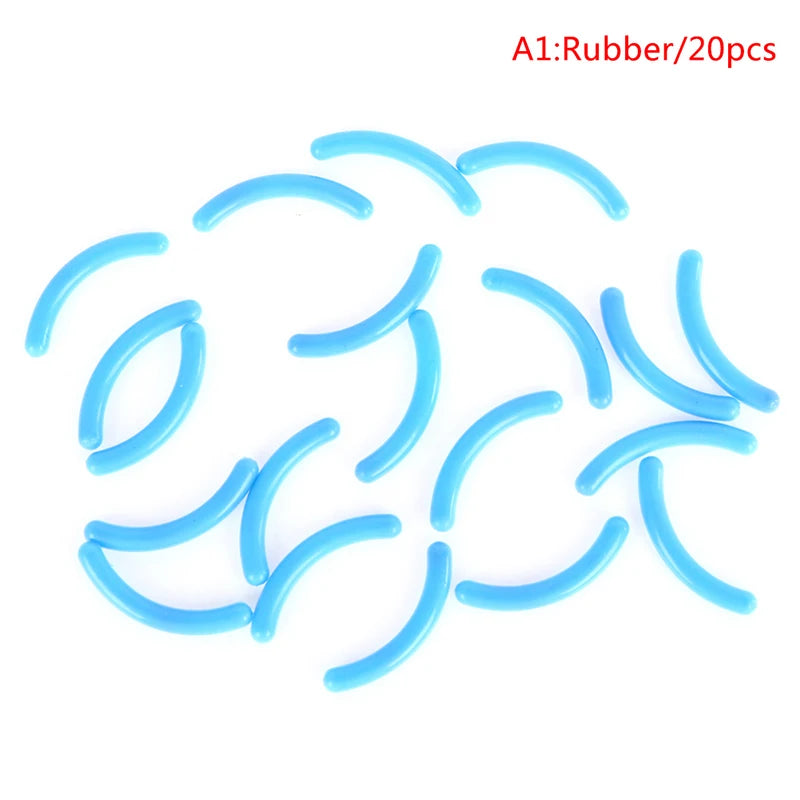 20Pcs Women's Fashion Refill Eyelash Curler Rubber Elastic Replacement Pad Silicone Gel Clip Pads Eye Makeup Tools