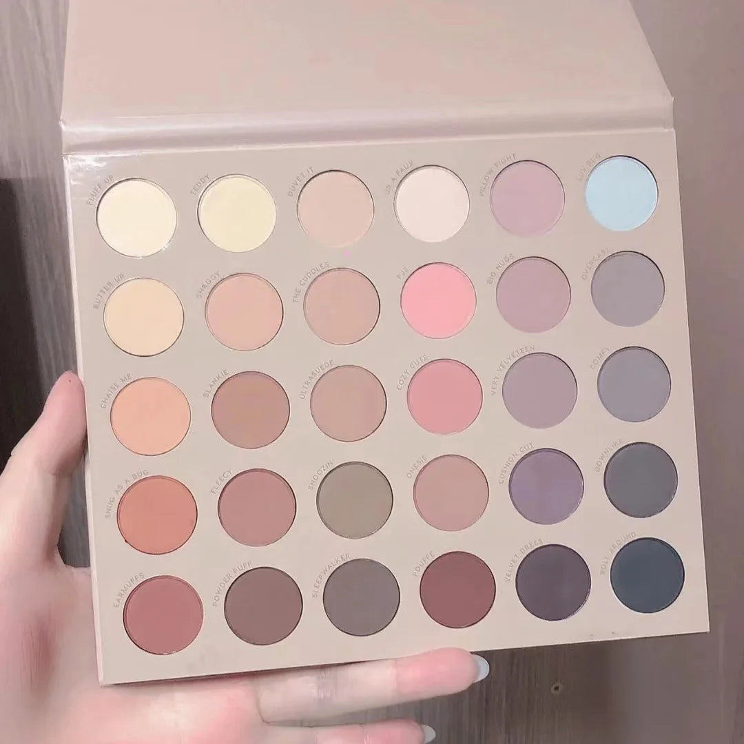 30 Colors Eye Shadow Plate Matte Pearl Eyeshadow Girl Beginner Professional Multicolor Eye Shadow Disc For Daily Makeup Tools