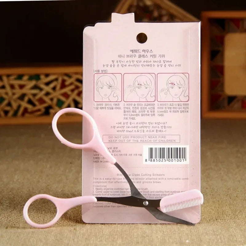 Eyebrow Trimmer Scissors With Comb Remover Makeup Tools Hair Removal Grooming Shaping Shaver Trimmer Eyelash Hair Clips