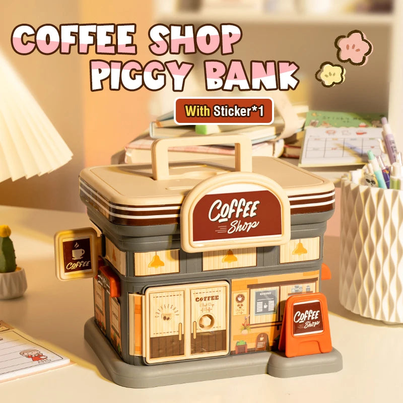 Creative Tent Piggy Bank Cartoon Moneybox Piggybank Kids Toys Saving Coins Cash Atm Children's Toys Christmas Birthday Gifts