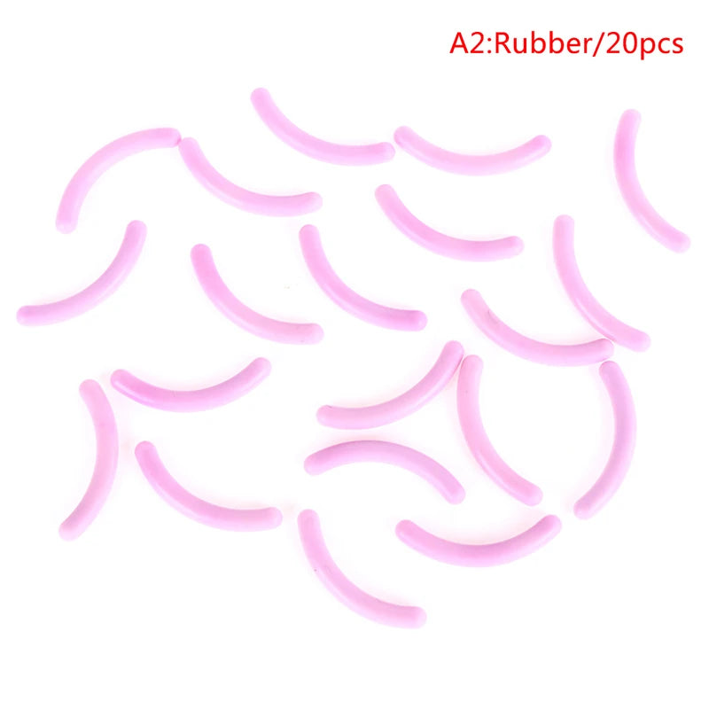 20Pcs Women's Fashion Refill Eyelash Curler Rubber Elastic Replacement Pad Silicone Gel Clip Pads Eye Makeup Tools