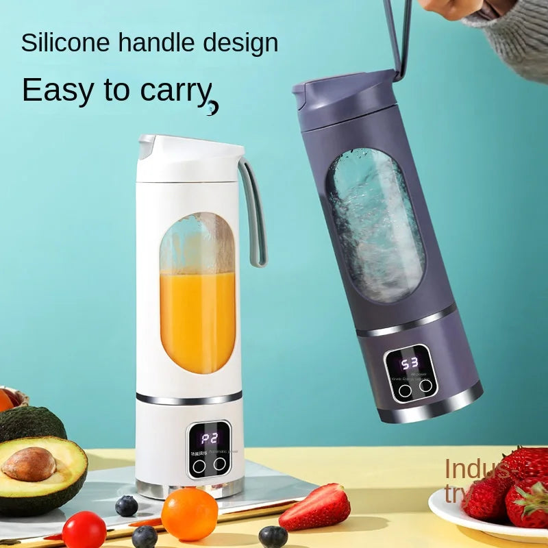 Household Mixer Machine Portable Blender Crushed Electric Juicer With 3 Speed 450ML Large Capacity Digital Display Juice Cup
