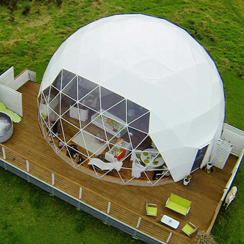 Geodesic Dome Manor greenhouse Tent Leisure Resort Vacation Outdoor Glamping Round Tent Transparent Starry Sky Luxury Hotel Dome