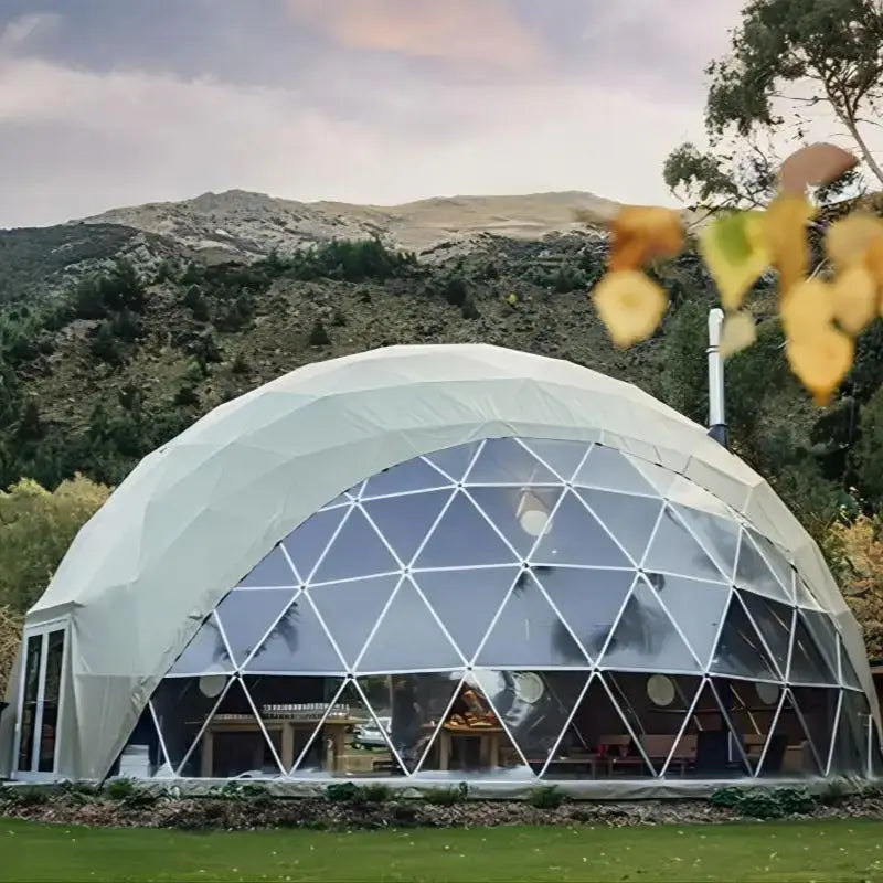 Geodesic Dome Manor greenhouse Tent Leisure Resort Vacation Outdoor Glamping Round Tent Transparent Starry Sky Luxury Hotel Dome