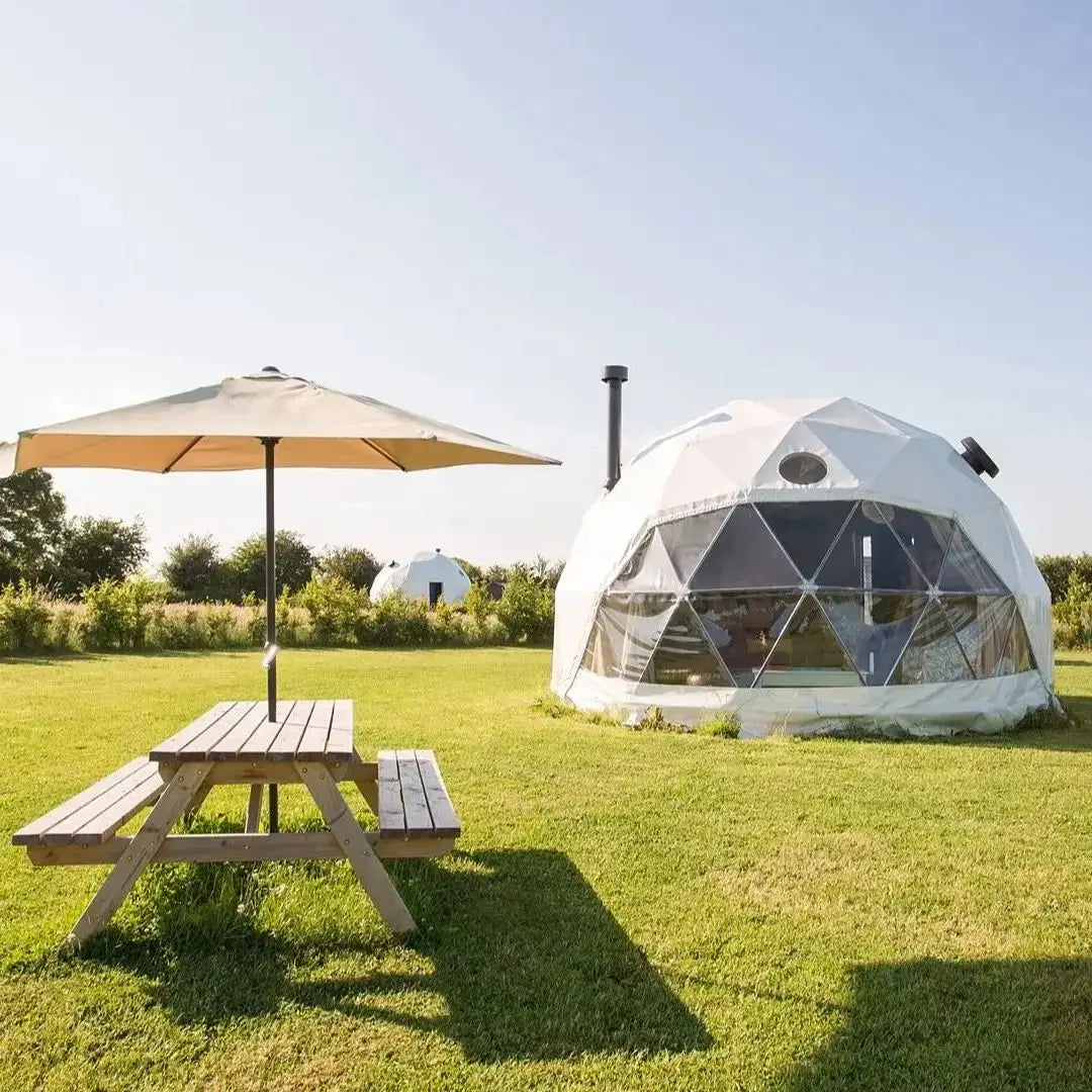 Geodesic Dome Manor greenhouse Tent Leisure Resort Vacation Outdoor Glamping Round Tent Transparent Starry Sky Luxury Hotel Dome