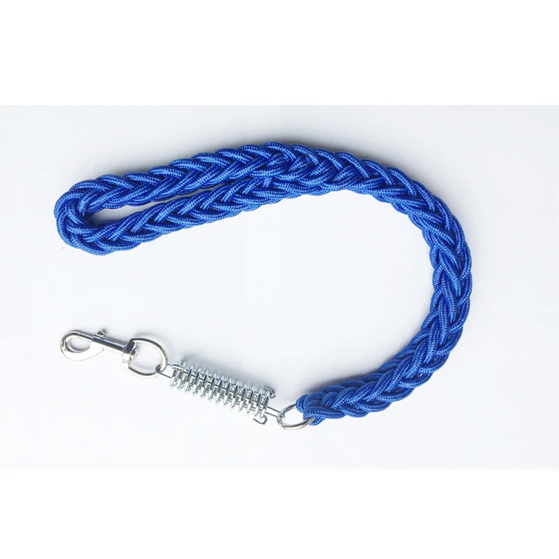 Short Explosion-Proof Pull Dog Chain, Traction Belt, Hand Made Leash, Spring Buffer, One Step Lead Rope for Medium and Large Dog