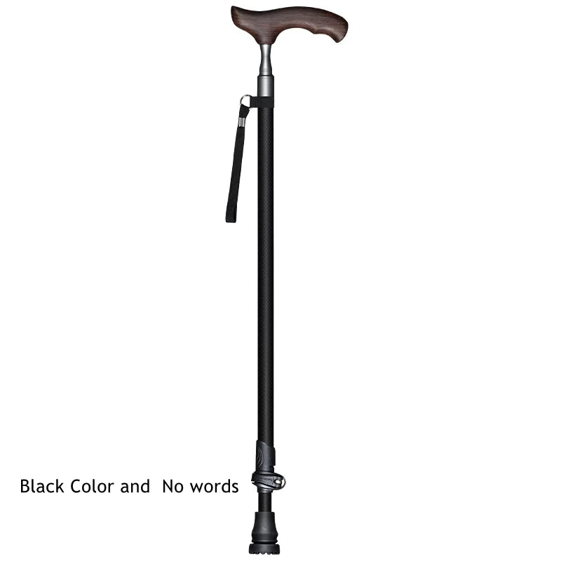 Carbon Fiber Wood T Handle Walking Sticks For Tourism Cane Trekking Nordic Walking Pole Hiking Crutches Bar Ultralight Only 219g