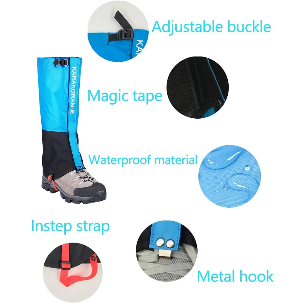 Snow Leg Gaiters Warmer Waterproof Hiking Shoes Tourist Legging Outdoor Camping Trekking Skiing Hunting Kids Child Shoe Cover