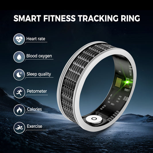 2024 Cross-Border New Smart Ring Blood Oxygen Sleep Tracking Heart Rate Blood Oxygen Pressure Monitoring Photography Sports Ring