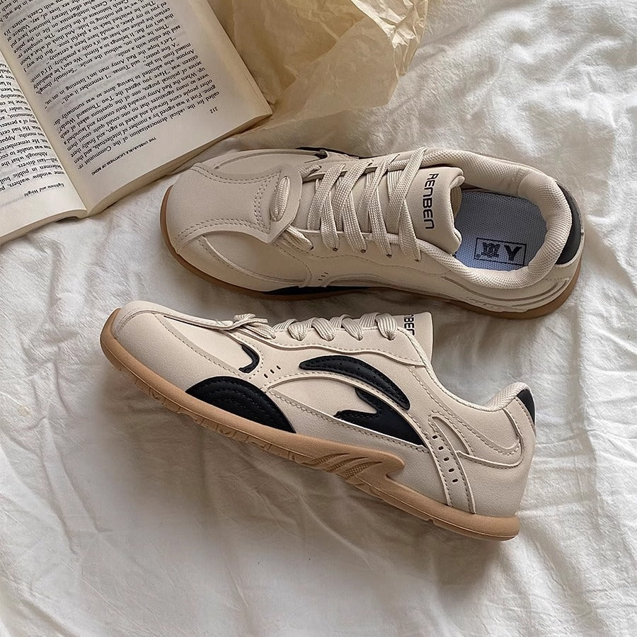 Tian Jiujiu Good Goods and Moral Training Shoes Women's 2025 Spring New Arrival Soft Bottom Athleisure Cortez Retro Lightweight Board Shoes