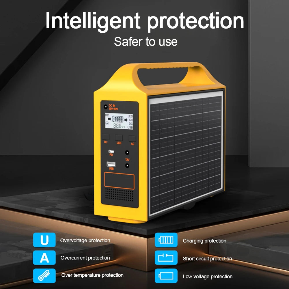 Portable Solar Power Station 24000mAh 20W Solar Power Storage Generator System Mobile Power Supply for Outdoors Travel RV Camper