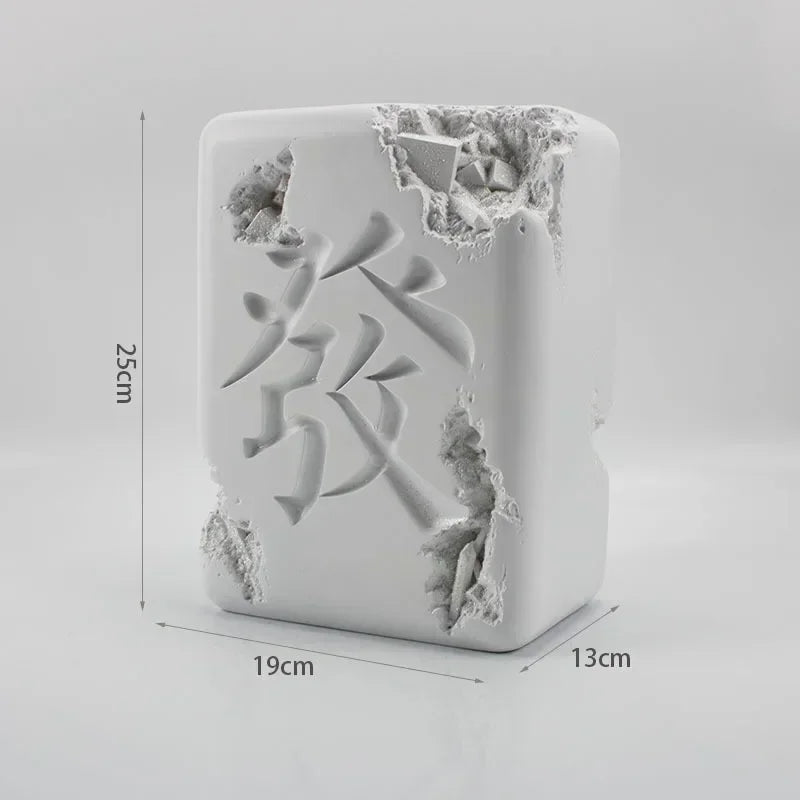 Resin Mahjong Car Figurines Abstract Art Car Decorative Sculpture Artwork Nordic Statue Home Accessories Living Room Decoration