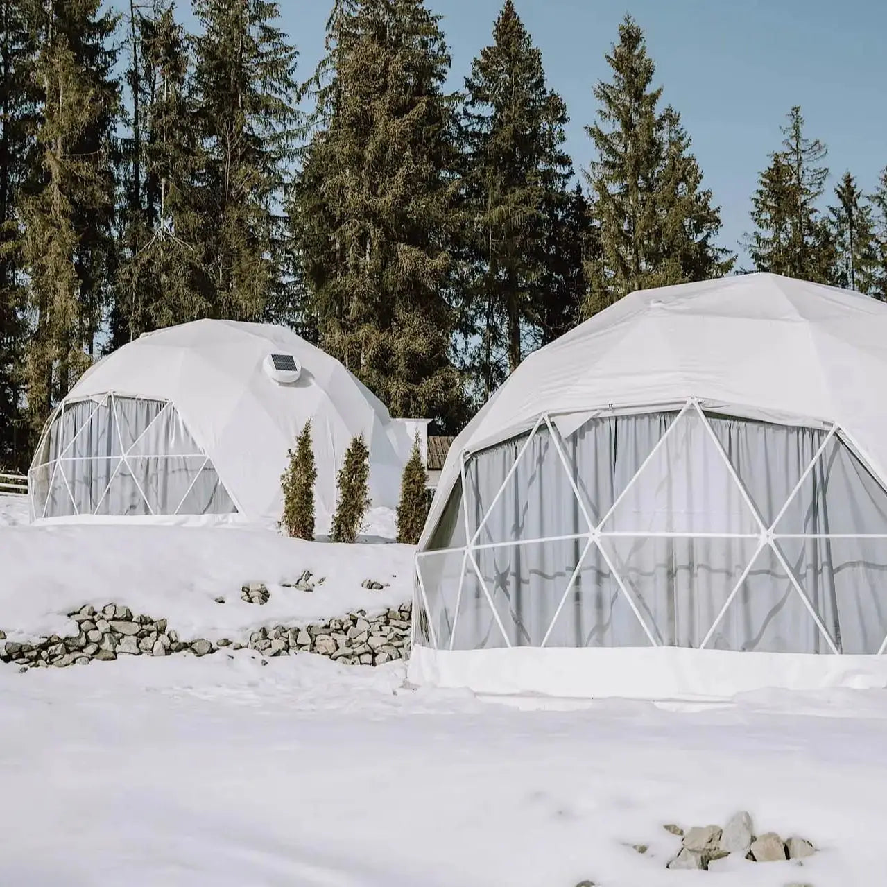 Geodesic Dome Manor greenhouse Tent Leisure Resort Vacation Outdoor Glamping Round Tent Transparent Starry Sky Luxury Hotel Dome