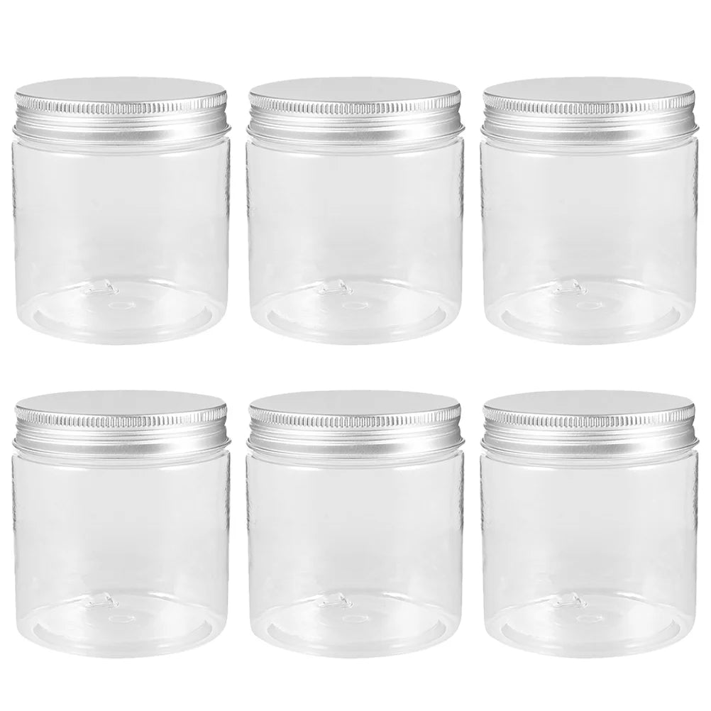 6 Pcs Jam Aluminum Lid Mason Jars Food Containers with Lids Multifunctional Plastic Necessity Portable