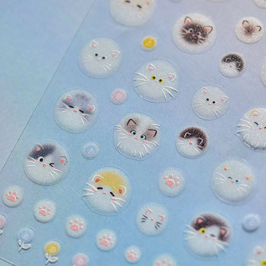 1Sheet Shell Light Nail Sticker 5D Cute Jelly Dream Water Bubble Dolphin Sticker Press On Nails Japanese Nail Decorations Decals