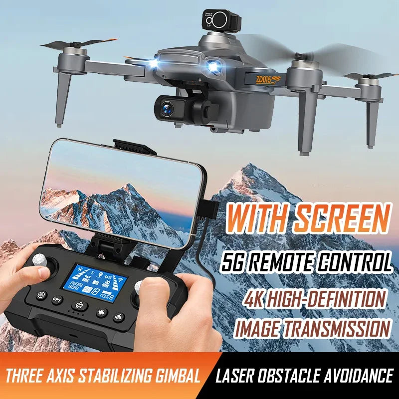 ZD015 Drone with 4K HD Camera 3-Axis Gimbal 3KM Distance Quadcopter Professional with Obstacle Avoidance Like Faith mini Drone