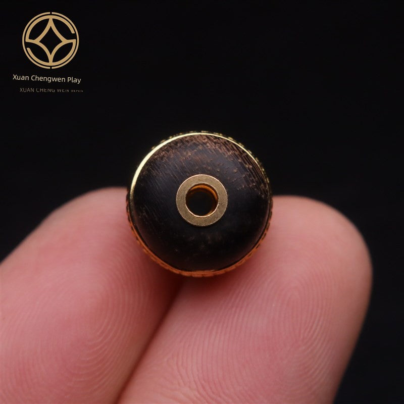 Ancient Style Gold Accessories Natural Eaglewood Old Inlaid Barrel Beads Rub Gold Scattered Beads Diqy Crafts Ornament Accessories Accessories