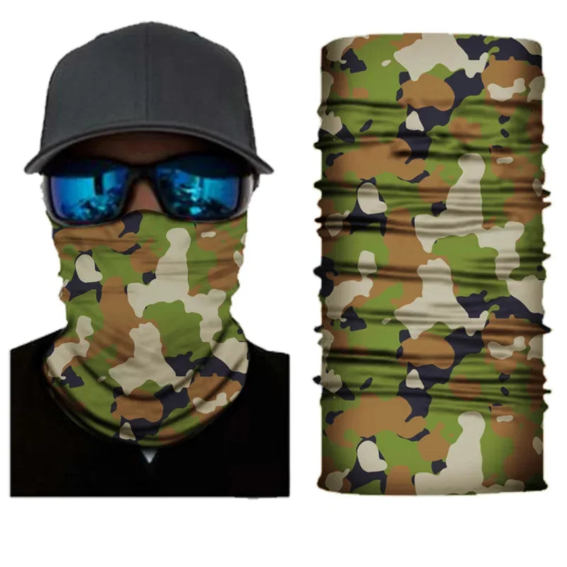 Outdoor Sport Camouflage Seamless Cycling Bandana Neck Gaiter Headband Fishing Hiking Balaclava Scarf Headwear Face Mask