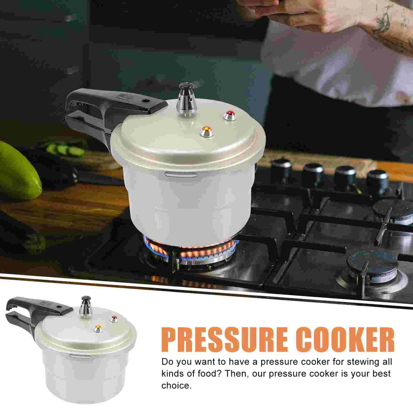 Pressure Cooker 10 Quart Aluminum 18Cm 3L Small Cooking Pot Gas Steamer Electric Stove Safety Induction Cooktops Canner