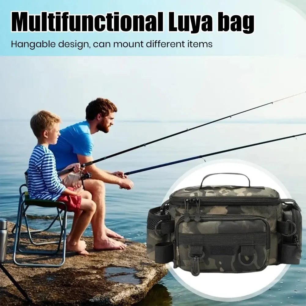 Fishing tackle, shoulder bag, storage bag, portable fishing rod holder, outdoor sports bag, flying fishing