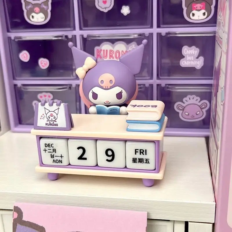 Sanrio Pachacco Kuromi Calendar Decoration Desktop Handmade Ornaments Cartoon Kawaii Decoration Children's Toys Birthday Present