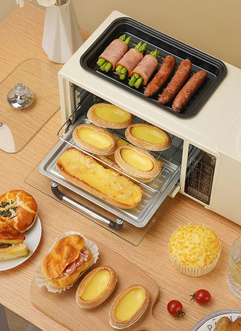 220V Multifunctional Breakfast Machine 4-in-1 Fried Hot Pot Electric Oven Household Rice Cooker Toaster Sandwich  Machine