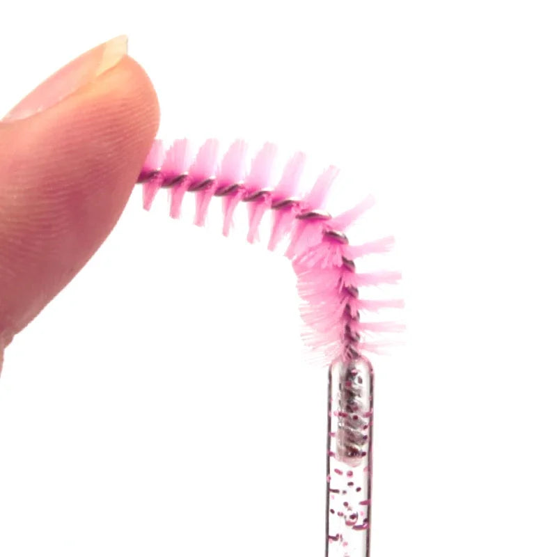 HOT 5/25/50pcs Lashes Brush Wholesale Mascara Wands Applicator Crystal Eyelash Brushes False Eyelashes Extensions Makeup Tools