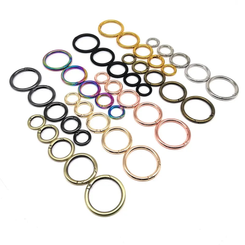 Clasp Clip Hook Metal Spring Gate O Ring Openable Leather Bag Handbag Belt Strap Buckle Keyring Luggage Pendant Dog Chain Snap