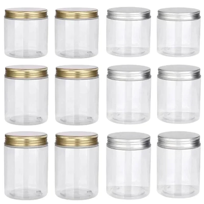 20Pcs 150/200/250ml Empty Clear Storage Jars With Lids Food Sealed Packaging Bottle Cosmetic Containers Face Cream Sample Pot