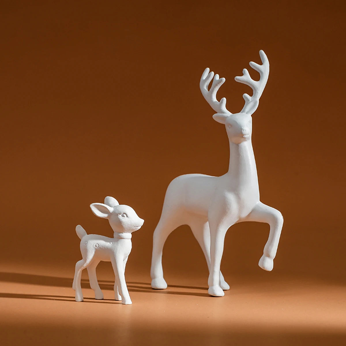 2 Pcs, Room Decor Mother Deer Cute Kids Room Decor Sculptures Kawaii Sculptures Christmas Home Decoration Fawn Figurines