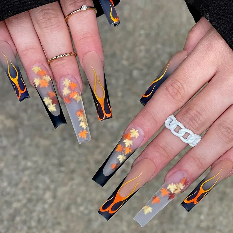 24Pcs Leopard Print Design False Nails with Bow Rhinestone Long Square Press on Nails Wearable French Ballet Fake Nail Tips