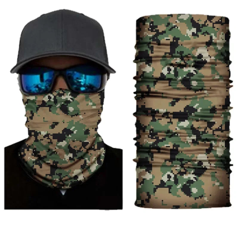 Outdoor Sport Camouflage Seamless Cycling Bandana Neck Gaiter Headband Fishing Hiking Balaclava Scarf Headwear Face Mask