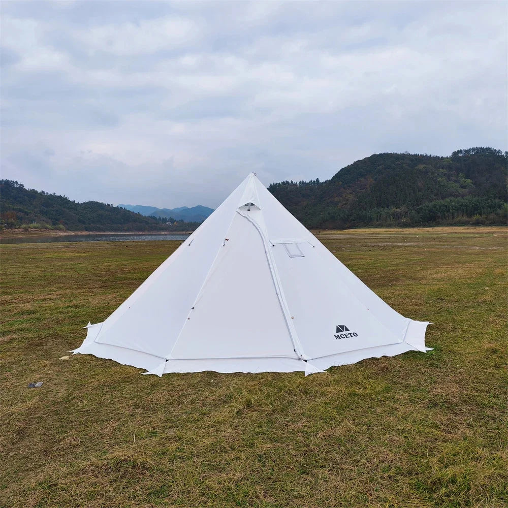 500PRO Tipi Hot Tent with Fire Retardant Stove Jack 5~8 Person Teepee Tents for Family Team Outdoor Backpacking Camping Hiking