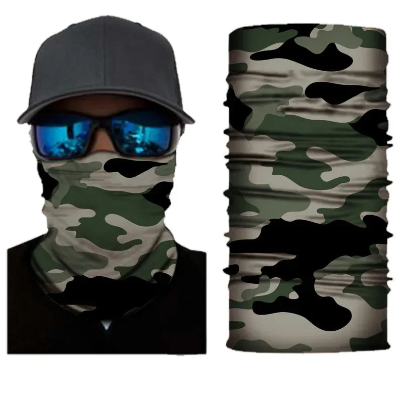 Outdoor Sport Camouflage Seamless Cycling Bandana Neck Gaiter Headband Fishing Hiking Balaclava Scarf Headwear Face Mask