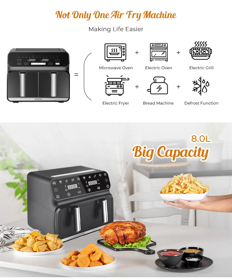 Air Fryer Machine Square Professional Hot Seller Multi Electric Air Fryer