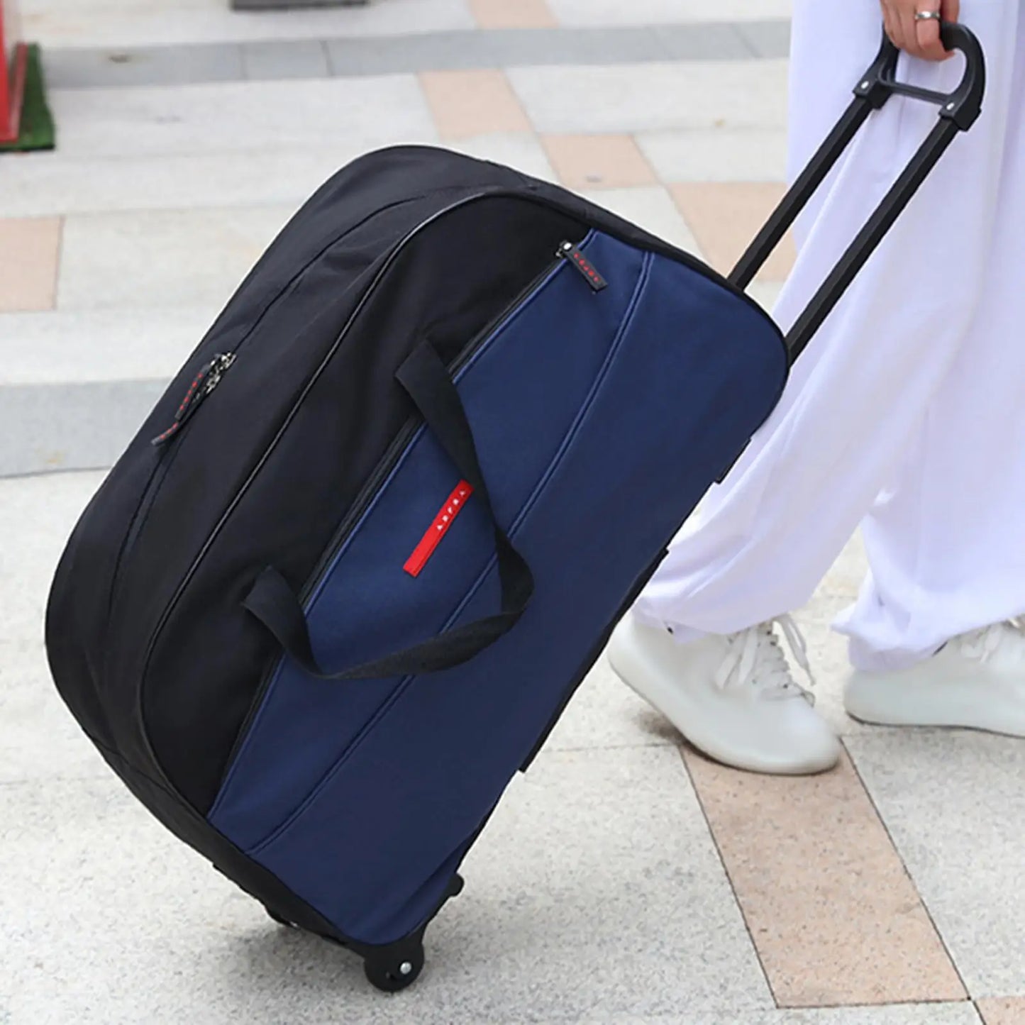 Rolling Duffel Bag Handbag Foldable Suitcase for Women Men Luggage Bag Business Trip Beach Outdoor for Sports Traveling Beach