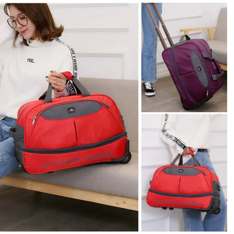 Men Travel Trolley Bags Luggage Suitcase Travel Rolling Bags on Wheels Carry on Hand Bag Women Large Duffle Travel Suitcase