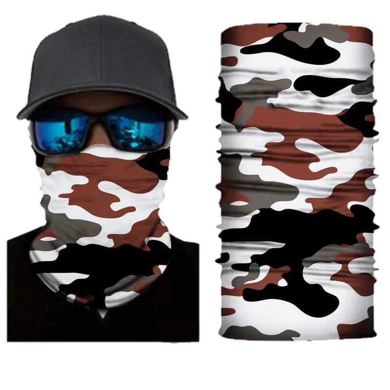 Outdoor Sport Camouflage Seamless Cycling Bandana Neck Gaiter Headband Fishing Hiking Balaclava Scarf Headwear Face Mask