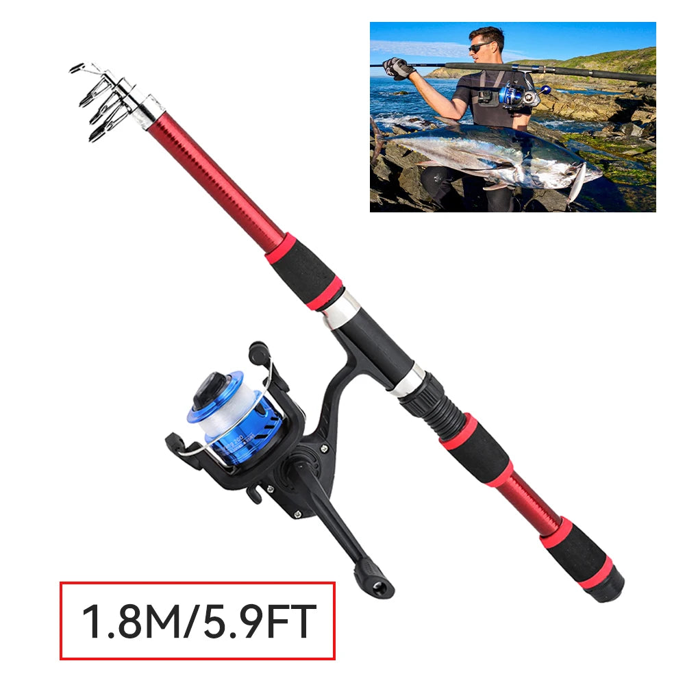 Telescopic Rock Fishing Rod 3.0M Spinning Fly Carp Feeder Carbon Fiber Mini Travel Ultra Light Fly Fishing Rod Pesca