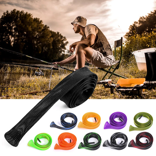 Fishing Rod Cover Spinning Rod Sleeve Cover Fishing Pole Sock Pole Glove Casting Ice Net Tube Cover Fishing Rod Protective