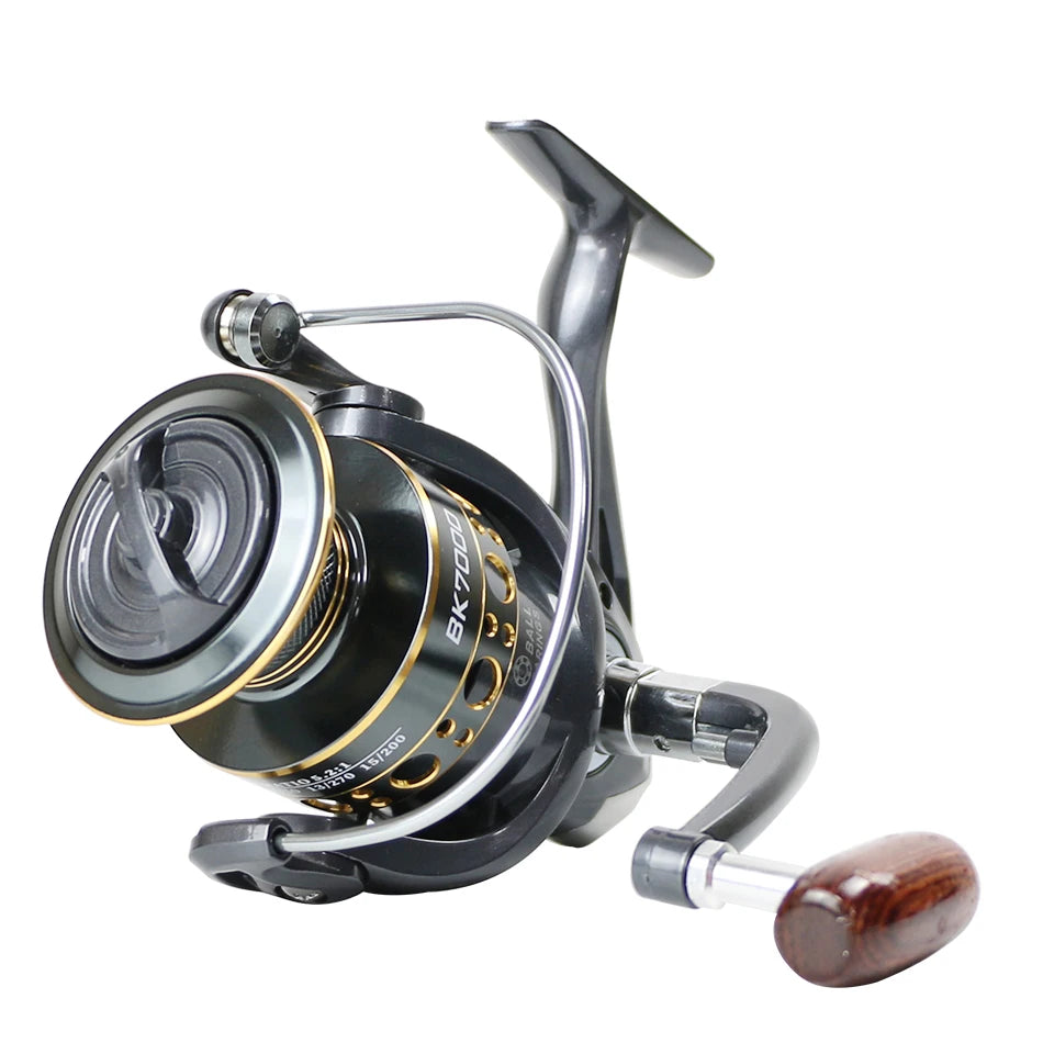 Rooblinos BK Fishing Spinning Reel Metal Spool 5.2:1/4.7:1 Carp Fishing Reel 1000-7000 Metal Line Cup Sea Tackle