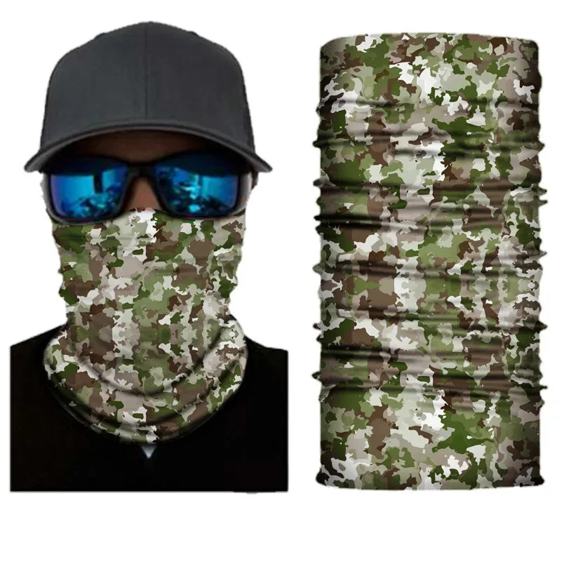 Outdoor Sport Camouflage Seamless Cycling Bandana Neck Gaiter Headband Fishing Hiking Balaclava Scarf Headwear Face Mask