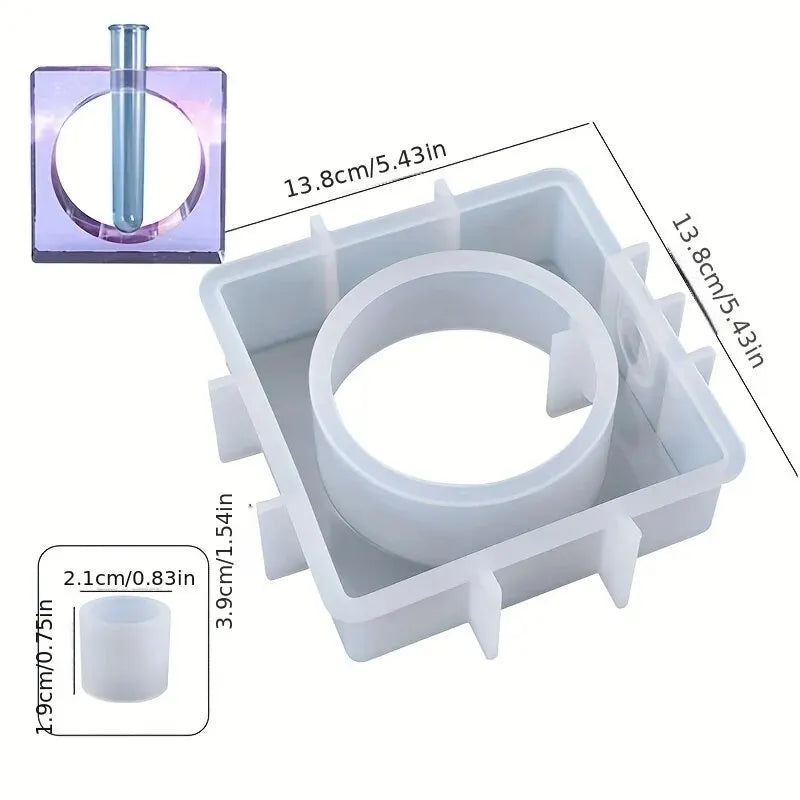 DIY Arched Flower Pot Silicone Mold Rectangular Round Craft Gift Hydroponics Vase Making Plaster Resin Casting Molds Home Decor
